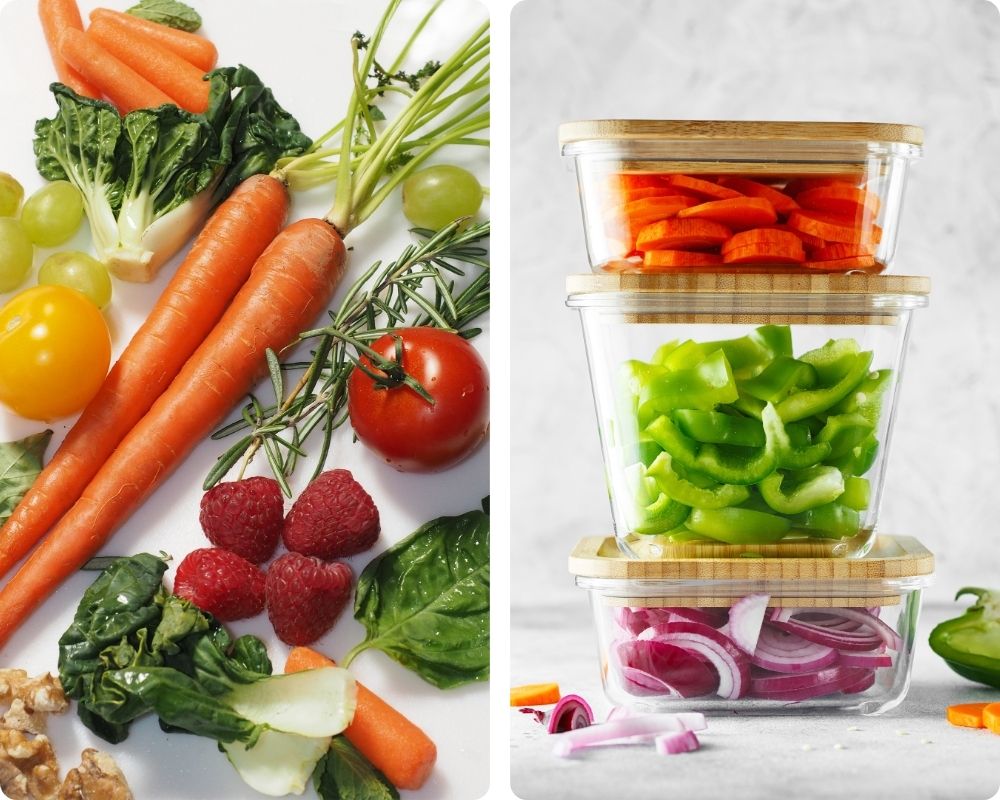 Fresh Vegetables to be used in Meal Prep Basics for Nurses.