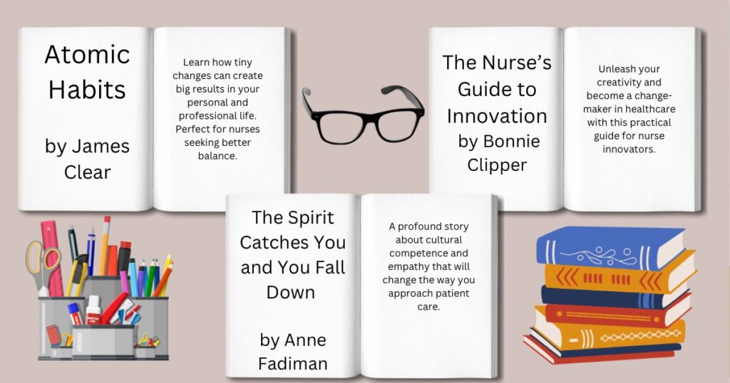 Three of the top professional books for nurses with exerts.