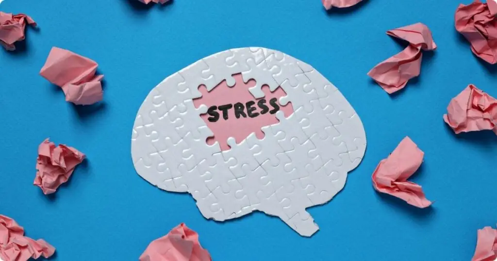 An illustration of a brain as a puzzle, showing the complexities of stress and how compassion fatigue effects on nurses.